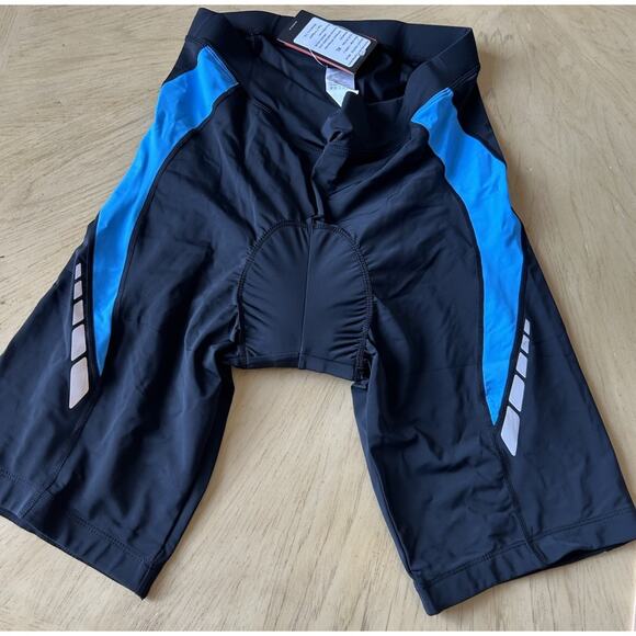 Women’s Padded Cycling Shorts XL Bicycle Riding Racing Black Blue Souke Sport - Picture 1 of 9